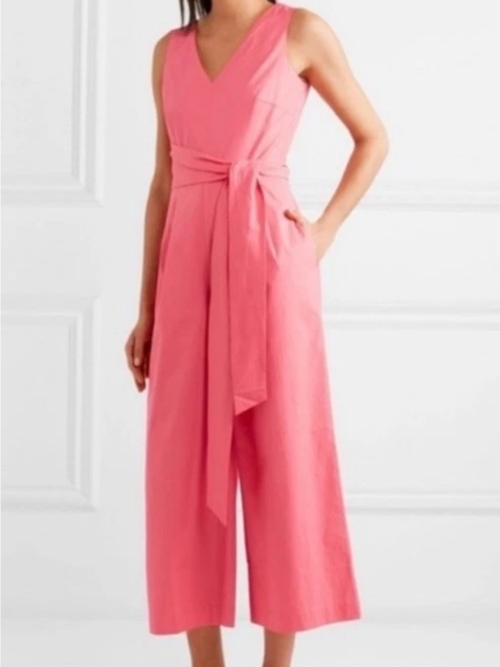 J Crew cotton cross tie jumpsuit size 4